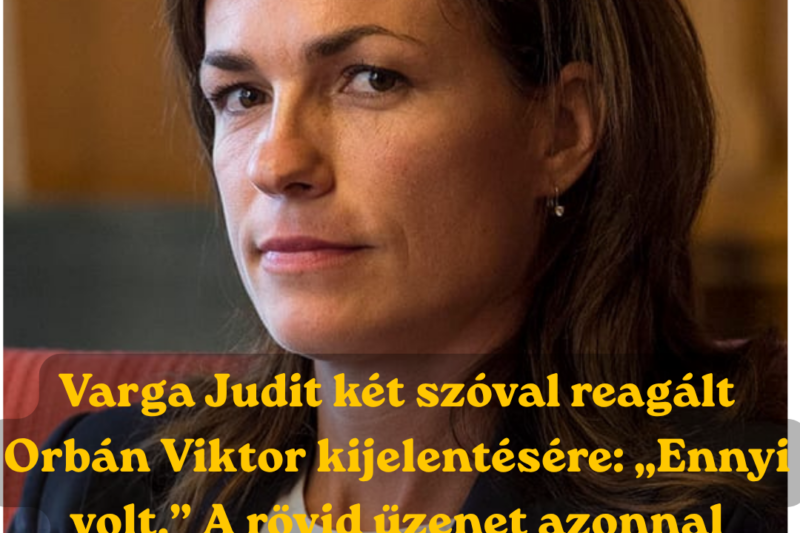 Varga Judit két mondattal reagált Orbán Viktor bejelentésére Orbán Viktor a Fidesz tisztújító kongresszusát követően egy közösségi médiás