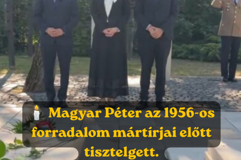 Magyar Péter virágot helyezett el több ’56-os hős és Nagy Imre sírjánál is A miniszterelnök Forsthoffer Ágnessel és Ruff Bálinttal együtt emlékezett az 1956-os forradalom mártírjaira az