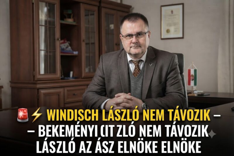 ⚡ A TISZA kérésére sem hajlandó távozni Windisch László – bekeményített az ÁSZ elnöke