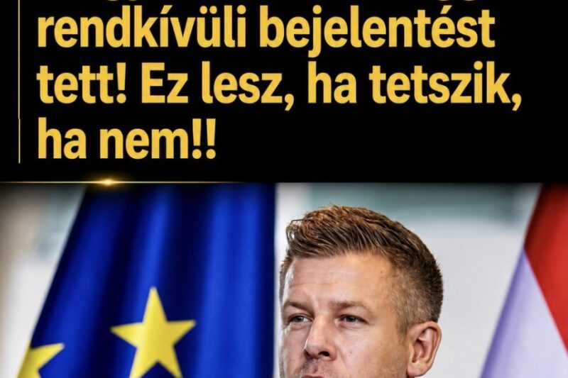 🔴 FRISS! Most érkezett ! Magyar Péter ma reggel rendkívüli bejelentést tett! Ez lesz, ha tetszik ,ha nem!! 👇 Cikk a hozzászólásoknál >>> – MindenegybenBlog